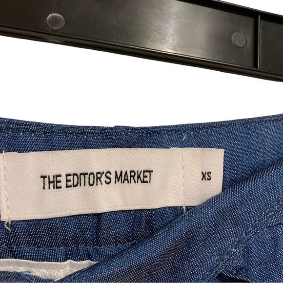 The Editor’s Market Blue Wide Leg Cropped Pants - Picture 4 of 7